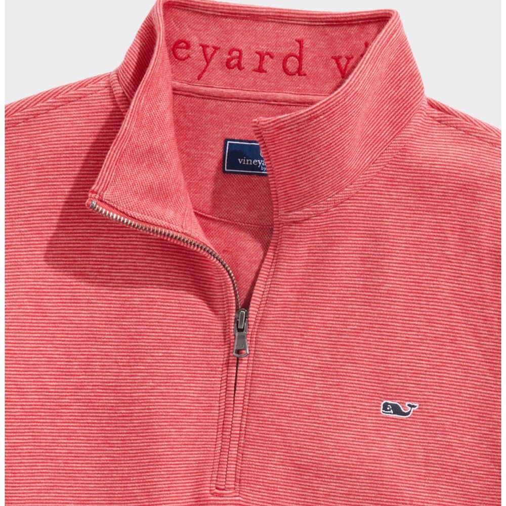 Vineyard Vines Saltwater Quarter Zip - men’s - Sailor Red - L - excellent